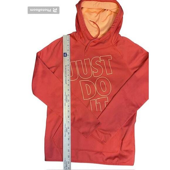 Nike Womens Just Do It Orange Hoodie XS Like New - Picture 3 of 5